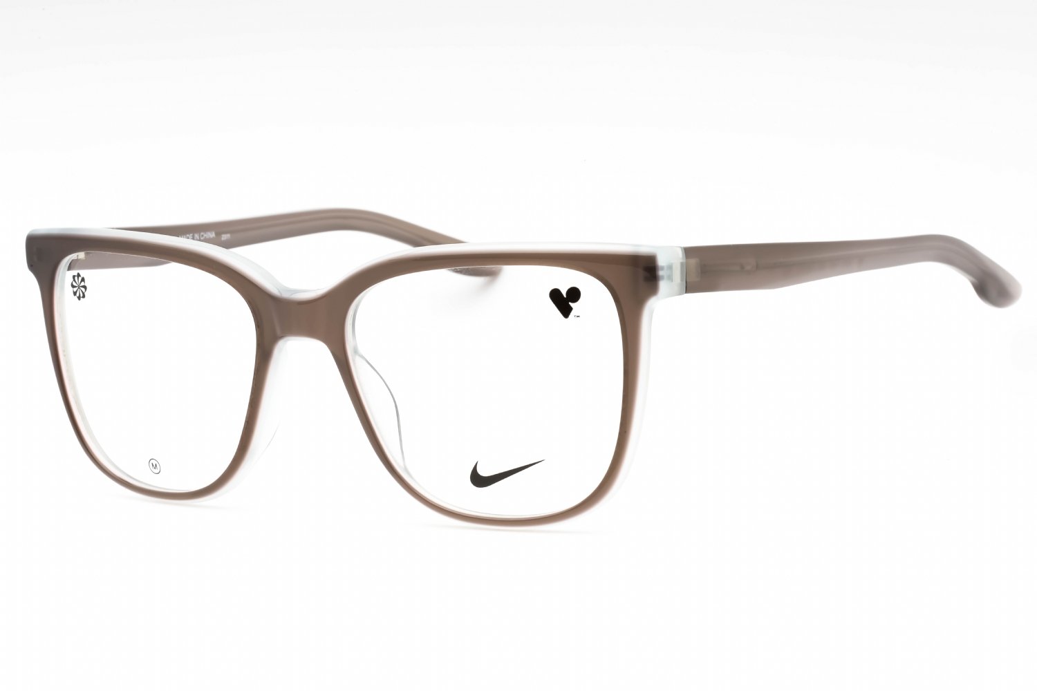 Nike NIKE 7166 MILKY FRENCH GREY LAMINATE/Clear demo lens 081 53-18-140 MM