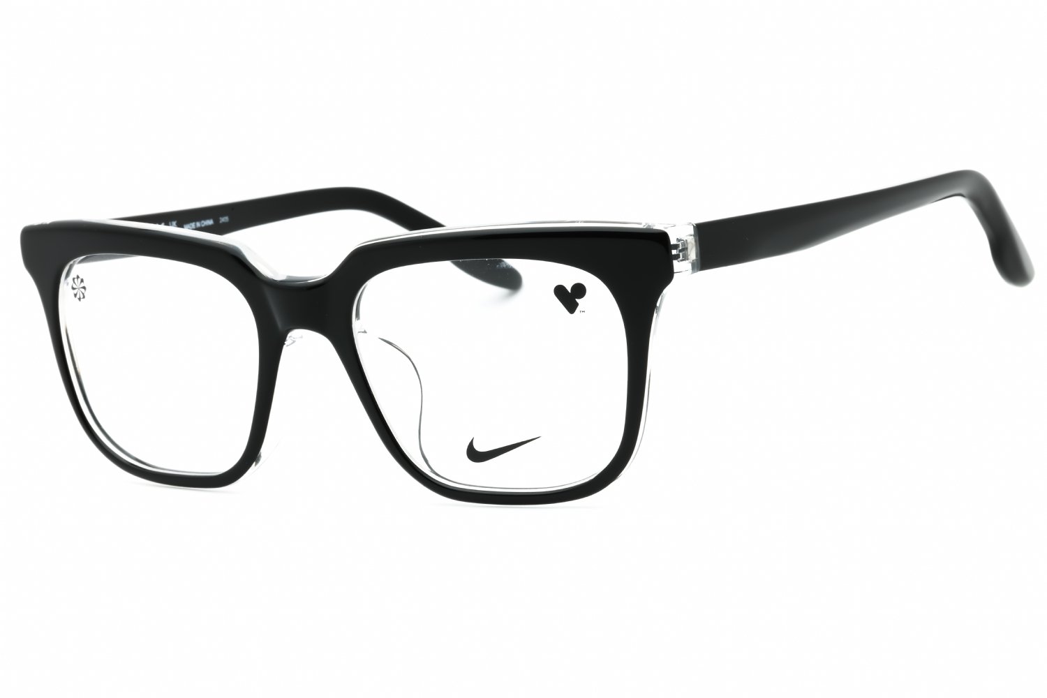 Nike NIKE 7167LB BLACK/CRYSTAL CLEAR/Clear demo lens 010 52-19-145 MM