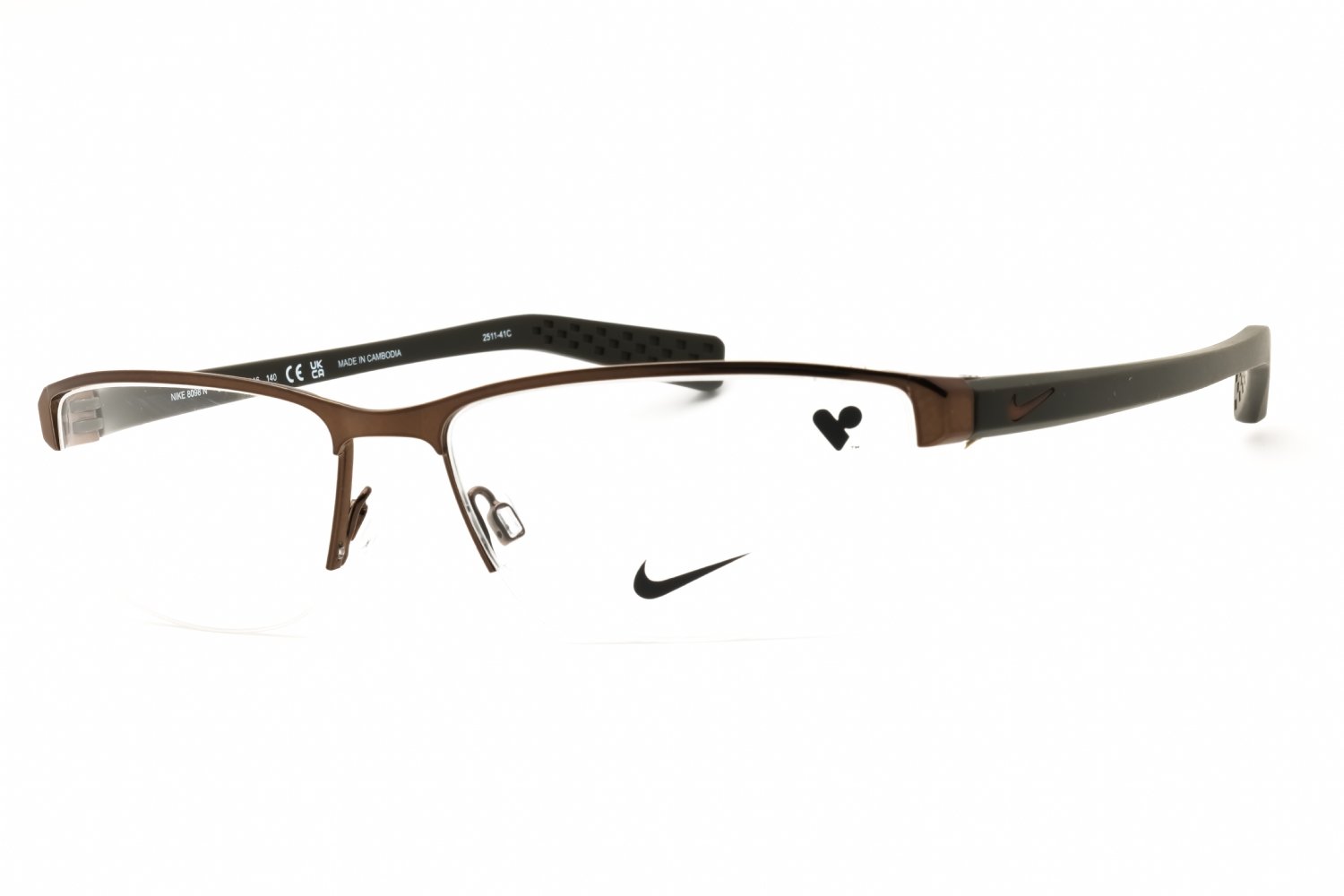 Nike NIKE 8098N WALNUT-CARGO KHAKI/Clear demo lens 215 56-16-140 MM