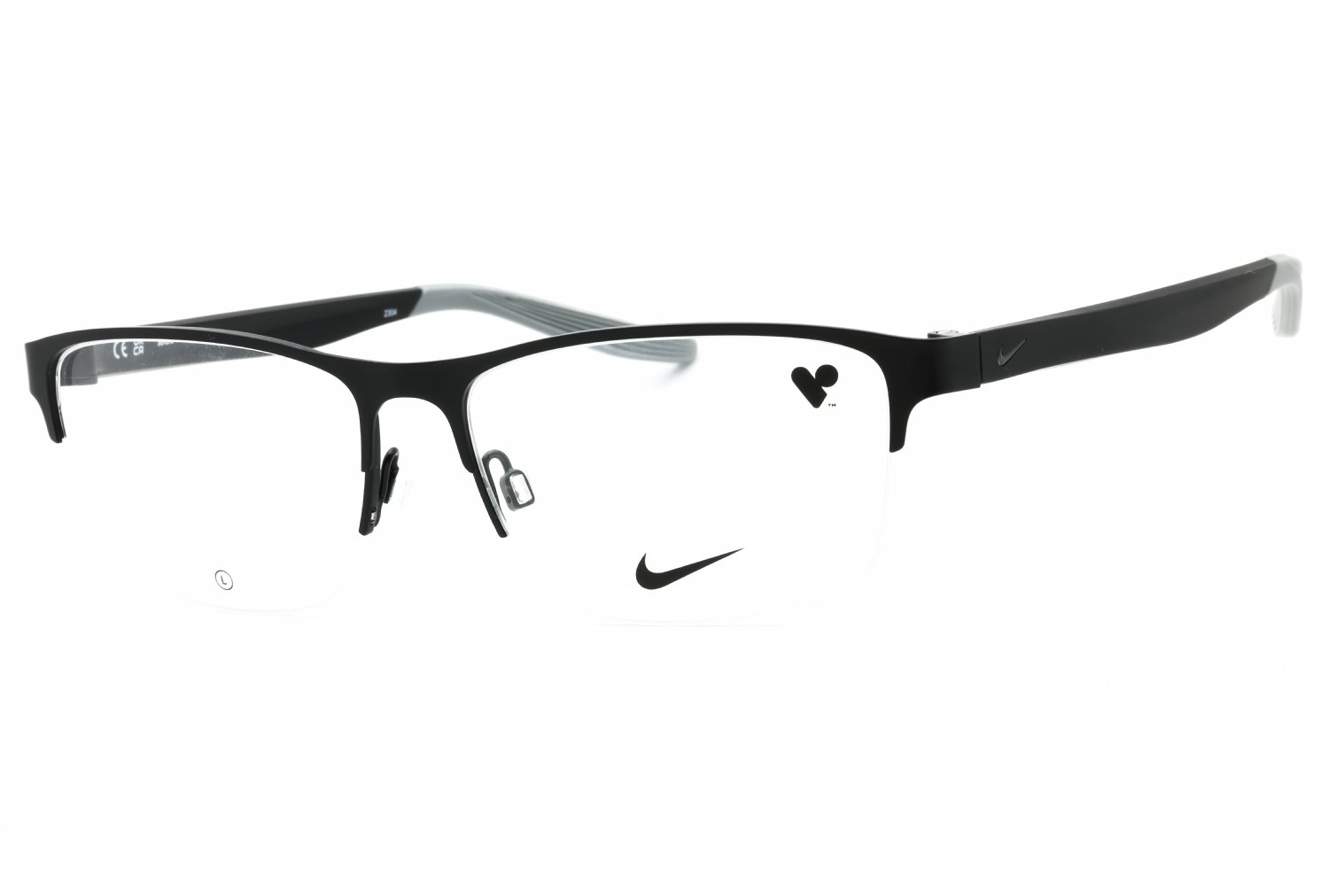 Nike NIKE 8153 SATIN BLACK/MATTE BLACK/Clear demo lens 001 55-15-145 MM