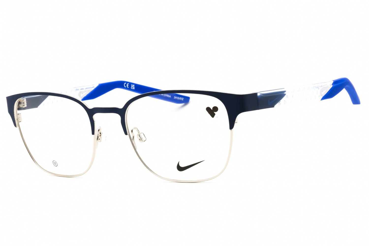 Nike NIKE 8156 MATTE BLUE VOID/SILVER/clear demo lens 412 52X19X140