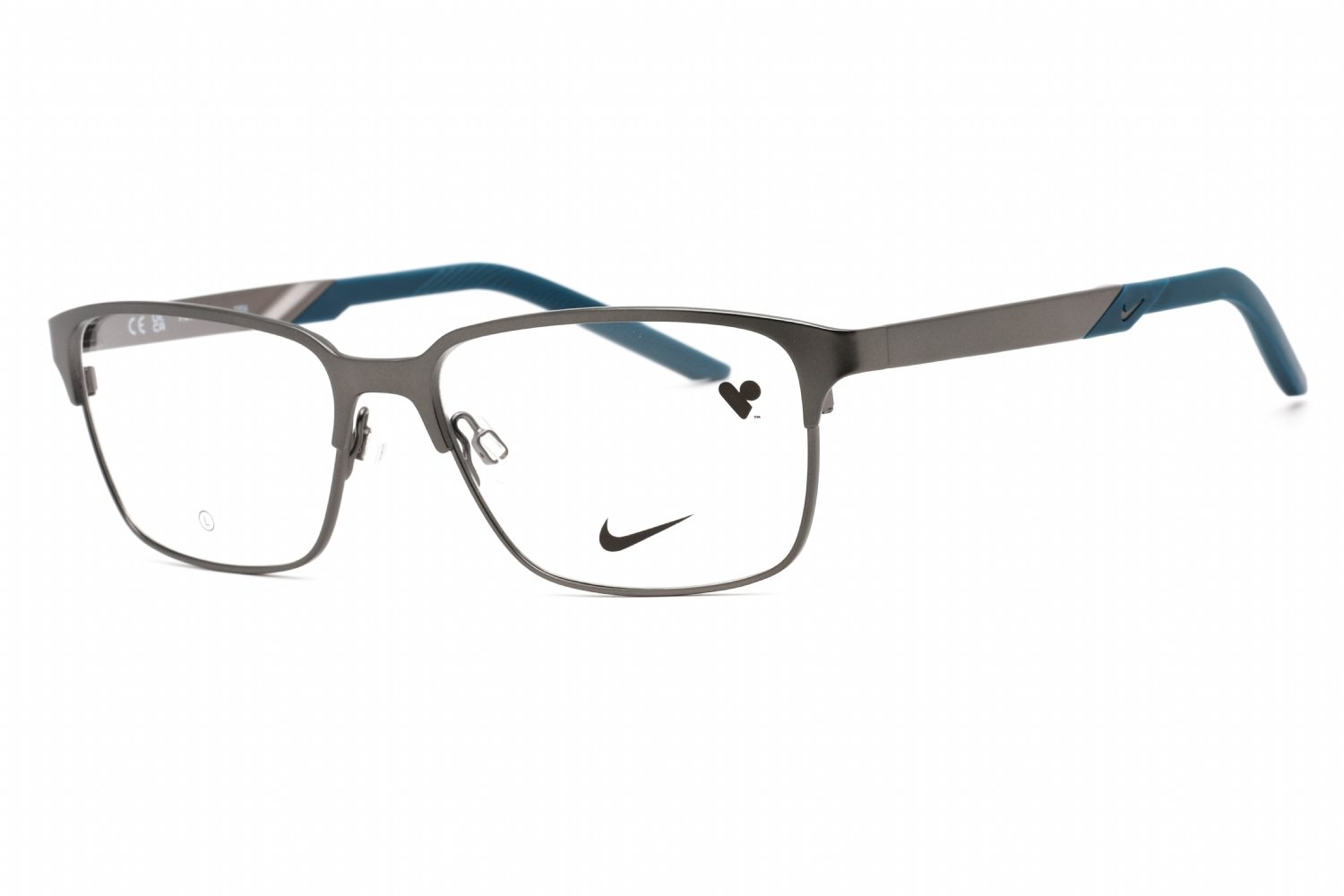 Nike NIKE 8213 Satin Gunmetal/Space Blue / Clear Lens 074 55-16-145 MM