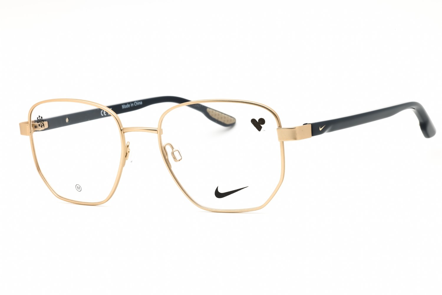 Nike NIKE 8400 SATIN GOLD/ARMORY NAVY/Clear demo lens 717 51X18X145