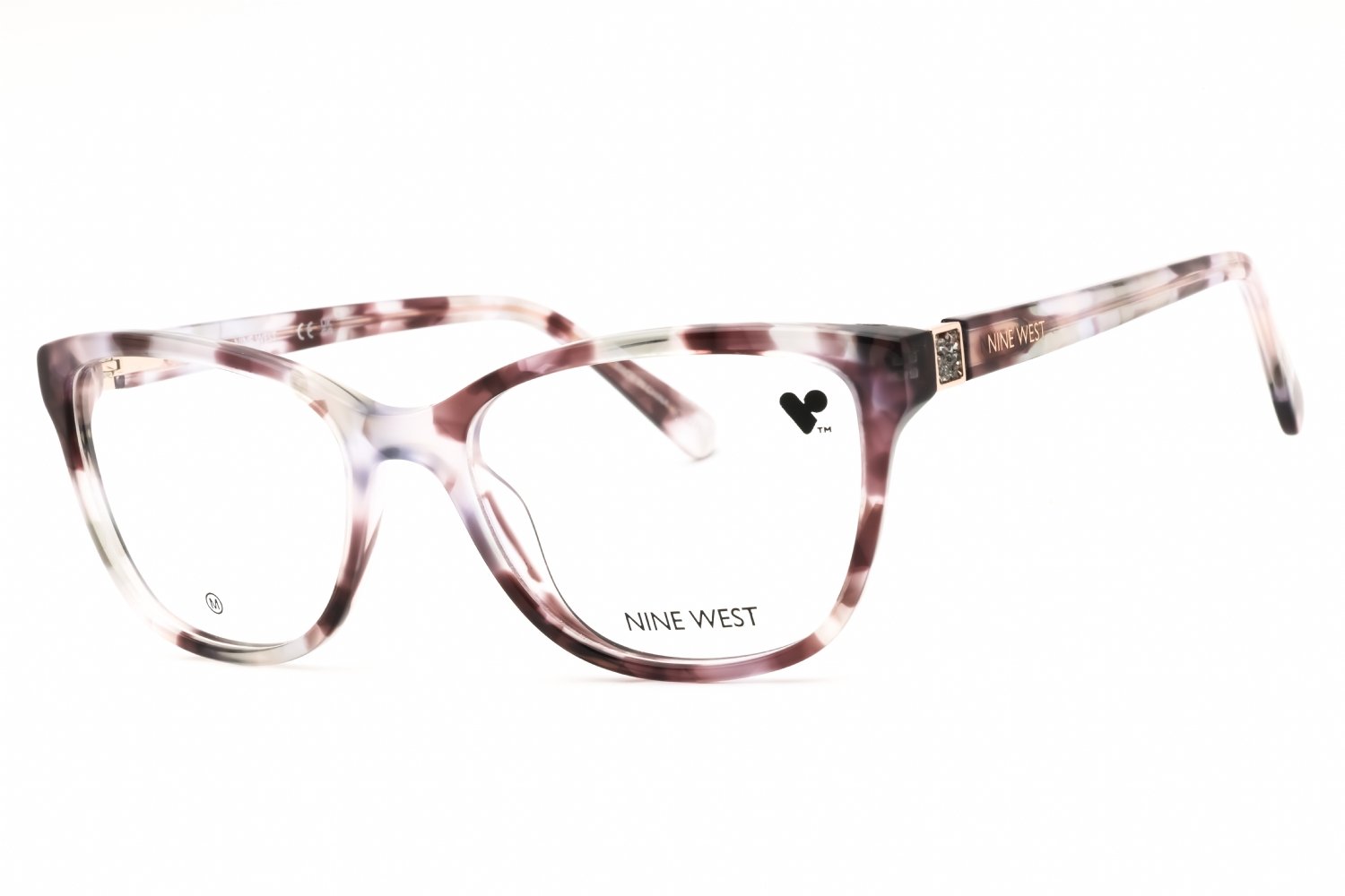 Nine West NW5215 LAVENDER/BLUSH TORTOISE/clear demo lens 520 52-17-135 MM