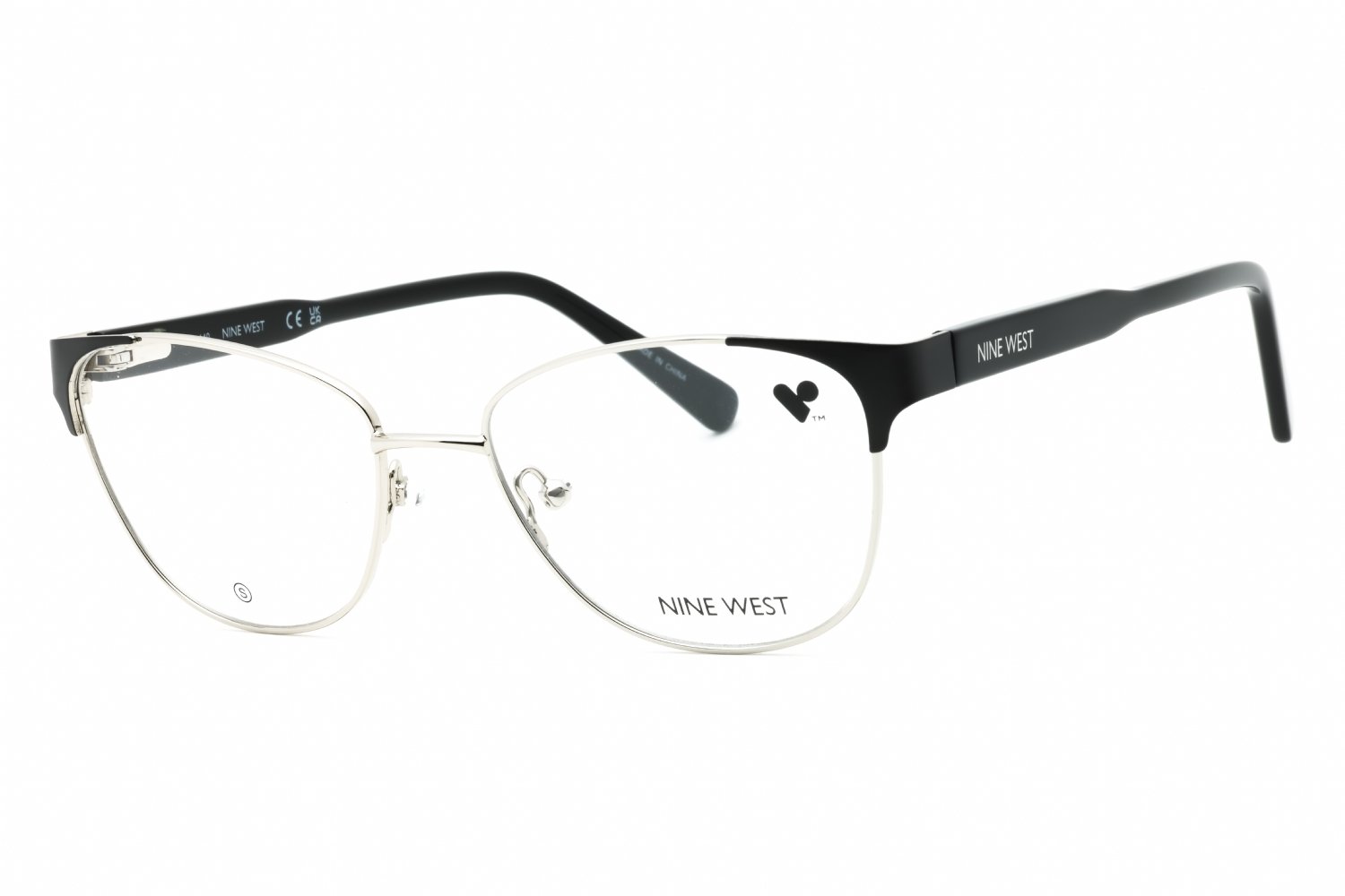 Nine West NW8016 BLACK/SILVER/Clear demo lens 001 51-16-135 MM