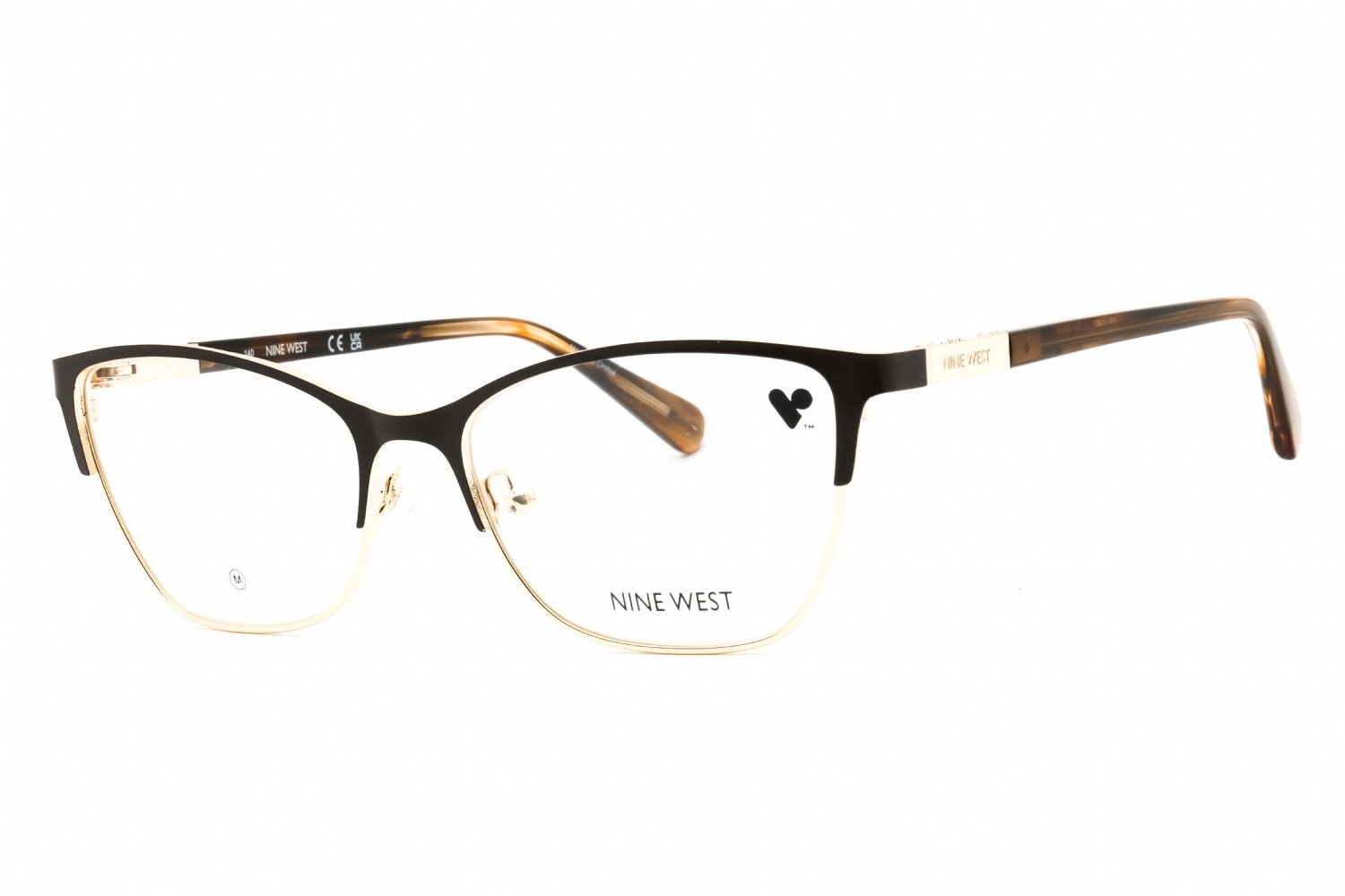 Nine West NW8022 BROWN/GOLD/clear demo lens 200 53-16-140 MM