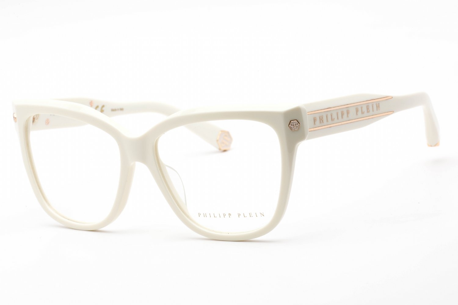 Philipp Plein VPP051M Shiny Cream / Clear Lens 03GF 55-15-135 MM