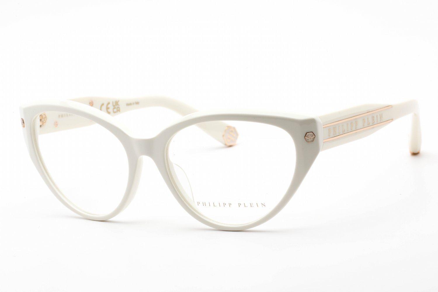 Philipp Plein VPP052M Shiny Cream / Clear Lens 03GF 54-16-135 MM