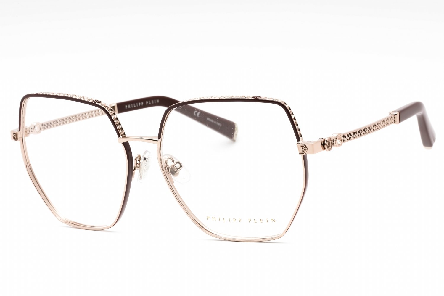 Philipp Plein VPP054S Shiny Red Gold / Clear Lens 0K99 57-15-135 MM