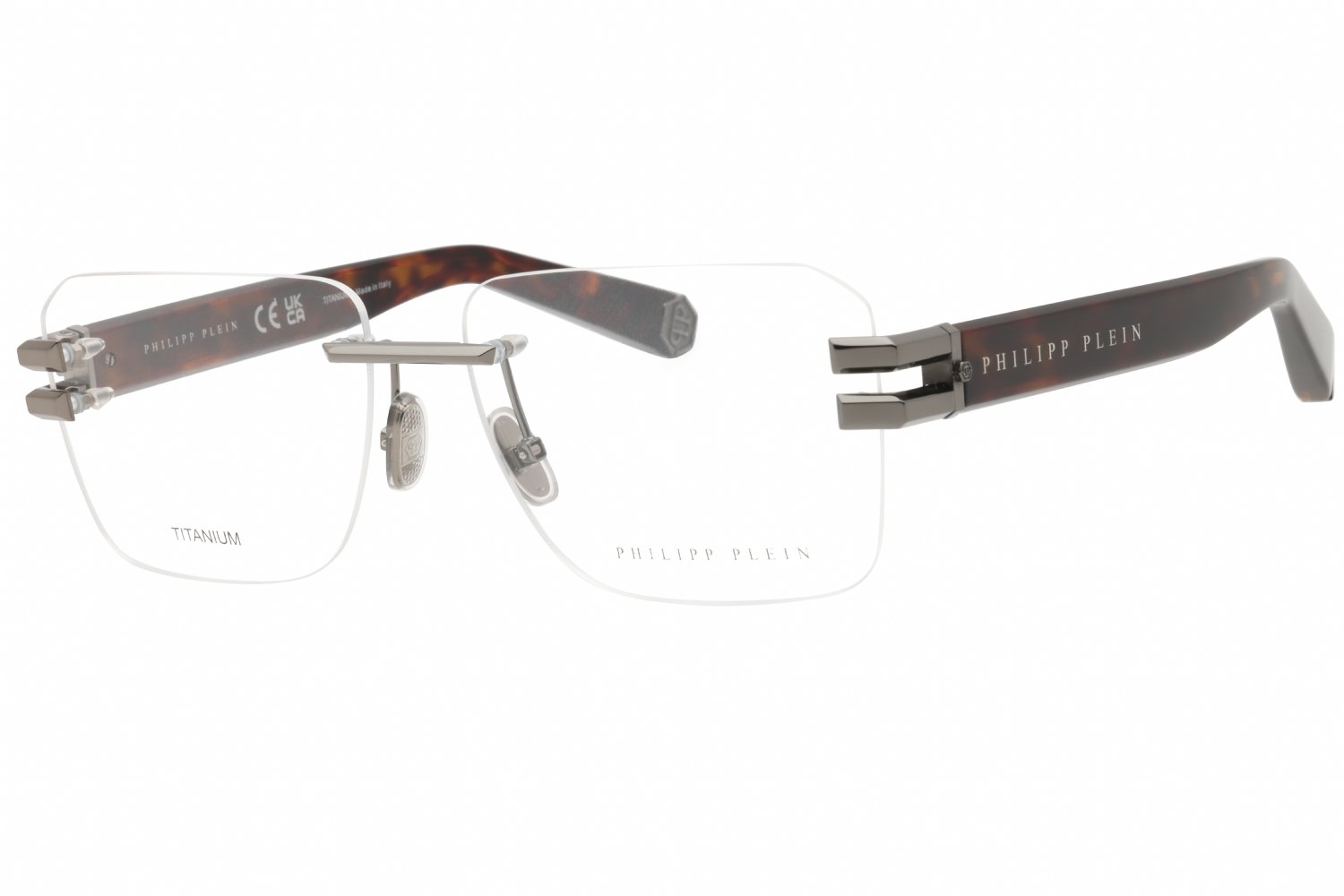 Philipp Plein VPP086M SHINY GUN/Clear demo lens 0568 59-17-150 MM