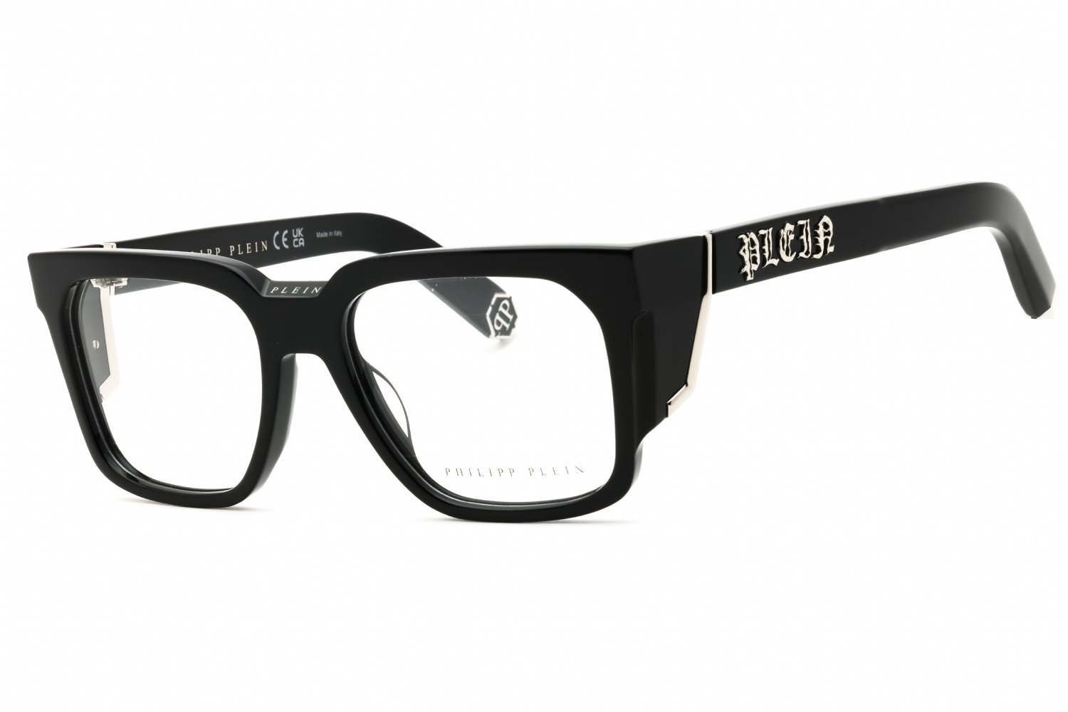 Philipp Plein VPP141M SHINY BLACK/Clear Demo Lens 0700 54-18-145 MM