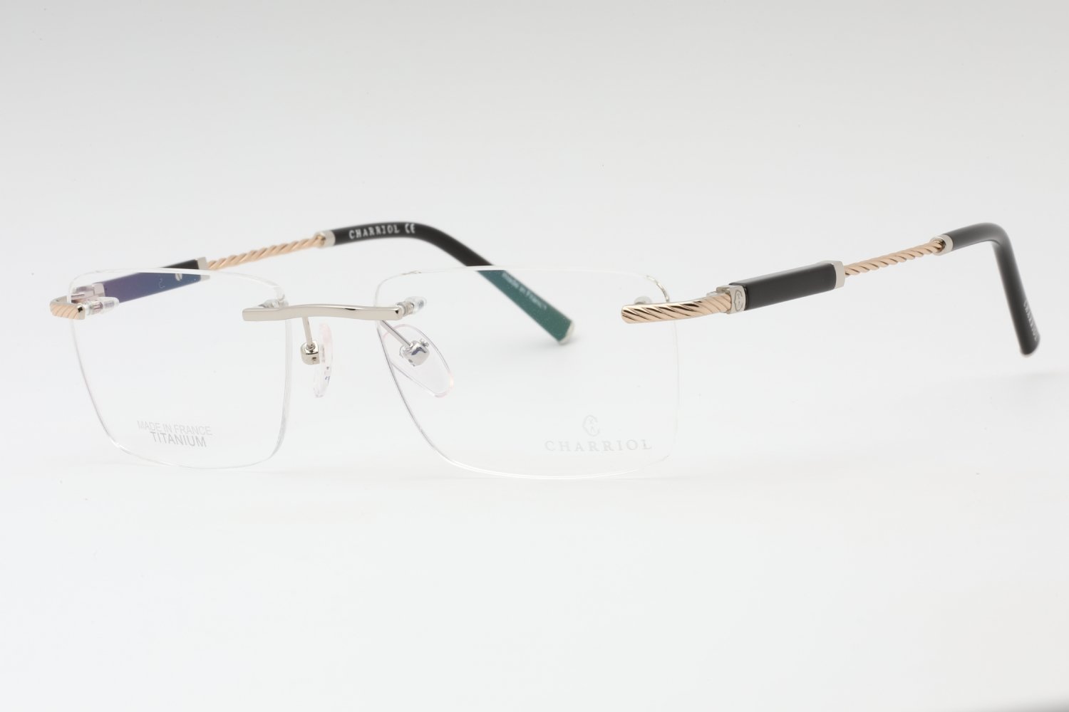 Charriol PC75072 Shiny Silver/Gold / Clear Lens C02 55-19-0 MM