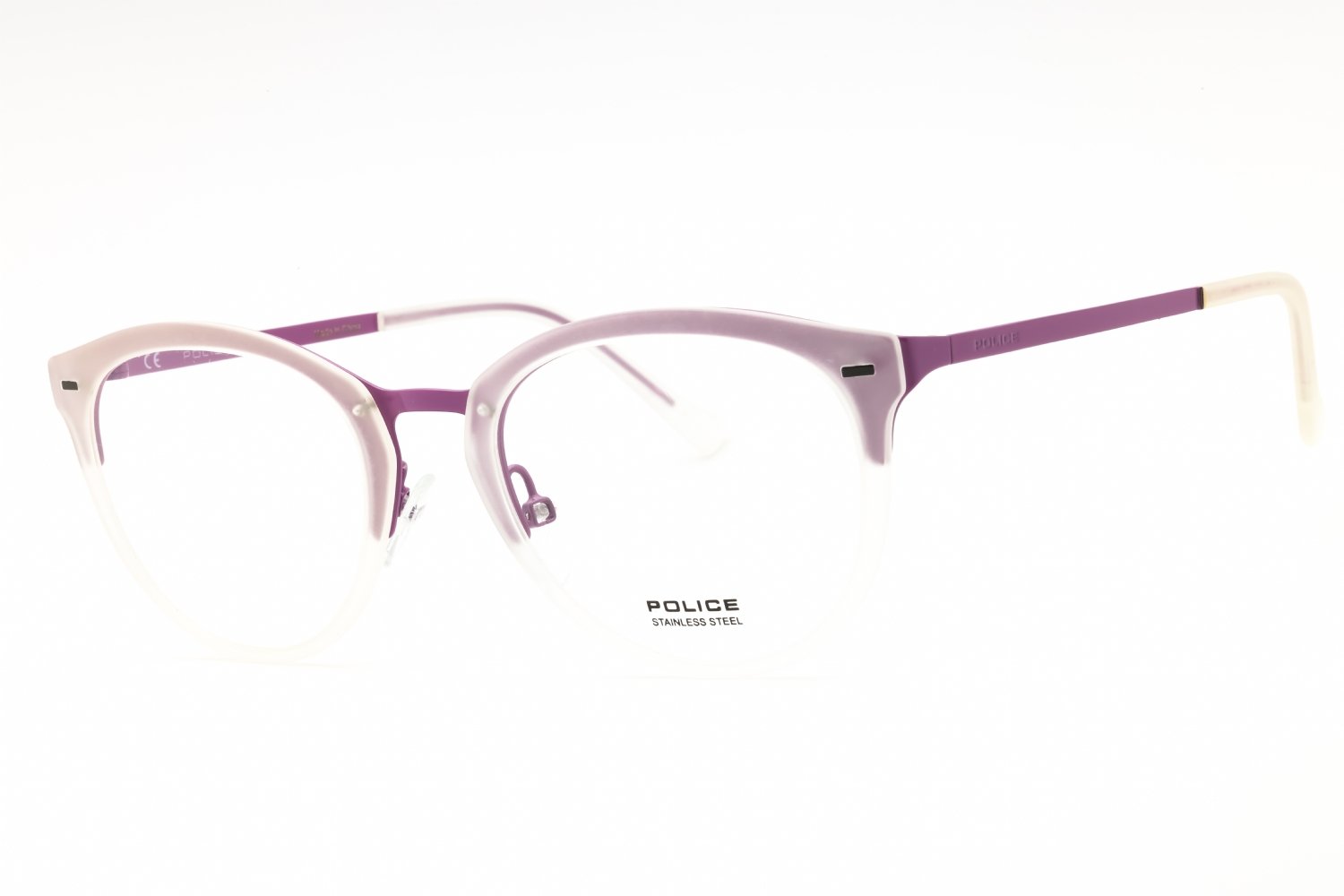 Police VPL283 SHINY LILAC/Clear demo lens 08NV 50-21-135 MM