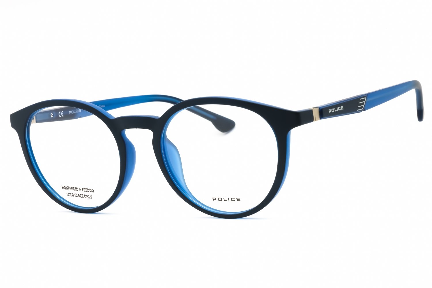 Police VPL878 Jeans/Blue/Clear demo lens 0JEB 52-19-145 MM