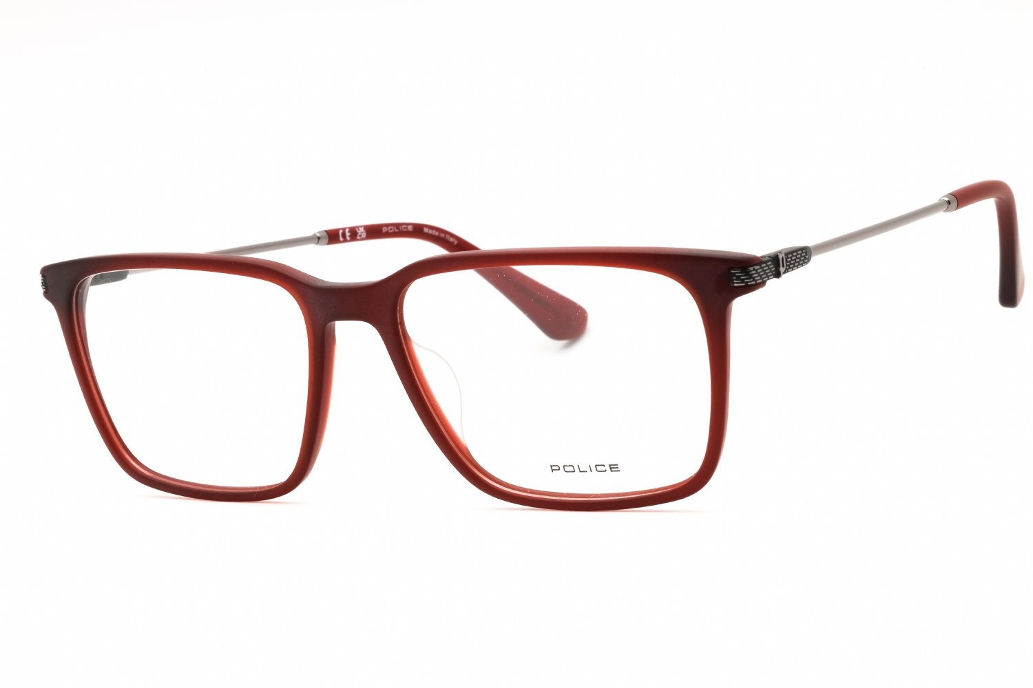Police VPLG77M MATT TRANSP.RED/clear demo lens 999M 55-17-145 MM
