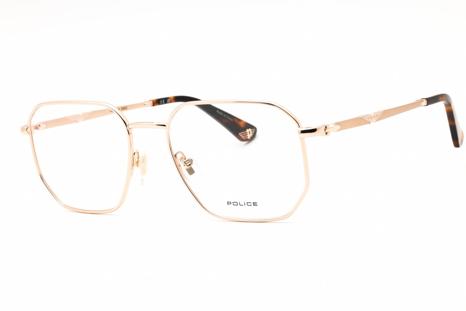 Police VPLL67 SHINY ROSE GOLD/Clear demo lens 0300 53-18-145 MM