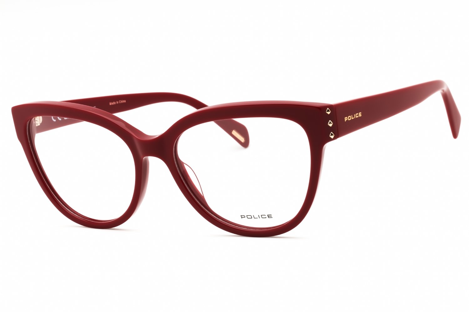 Police VPLM05 SHINY CHERRY RED/clear demo lens 0U17 54-16-140 MM