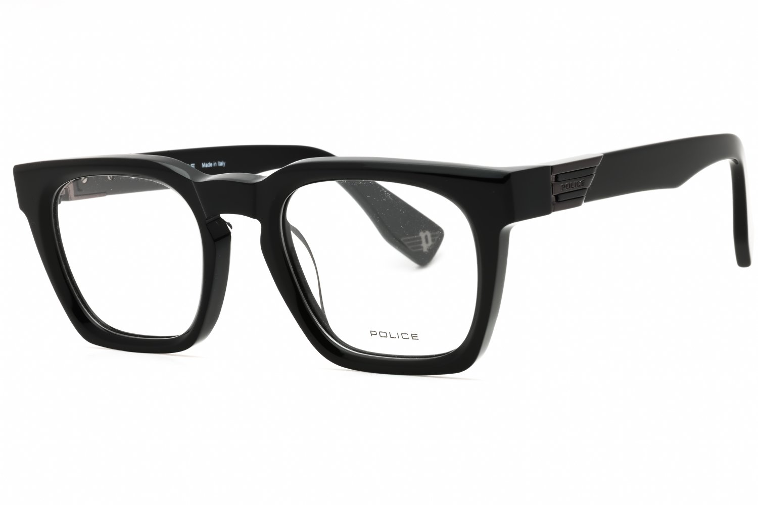 Police VPLN64M SHINY BLACK/Clear demo lens 0700 51-22-145 MM