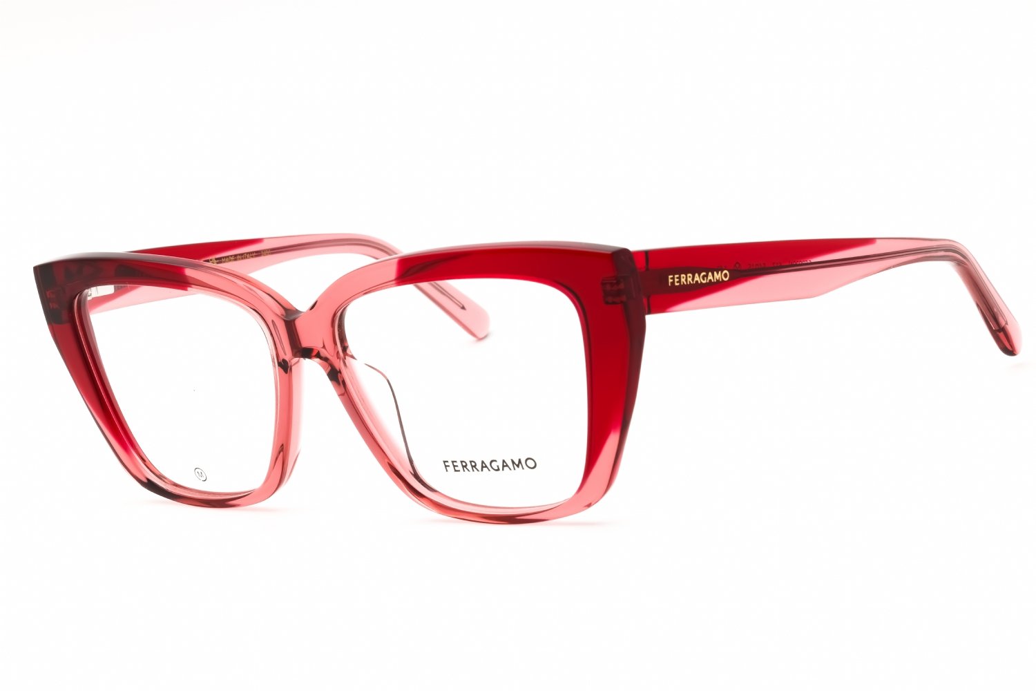 Salvatore Ferragamo SF2939N TRANSPARENT BURGUNDY/ANTIQUE/clear demo lens 617 54X15X140