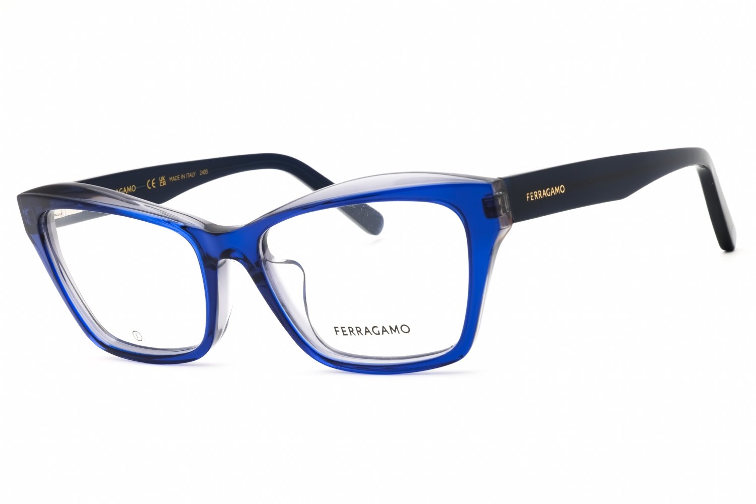 Salvatore Ferragamo SF2951LB BLUE/GREY/clear demo lens 435 55X17X140