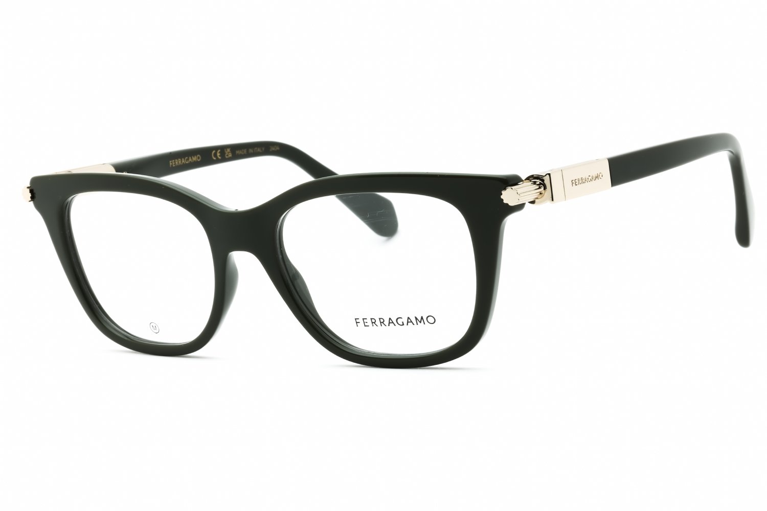 Salvatore Ferragamo SF2973 DARK GREEN/Clear demo lens 302 50X17X140