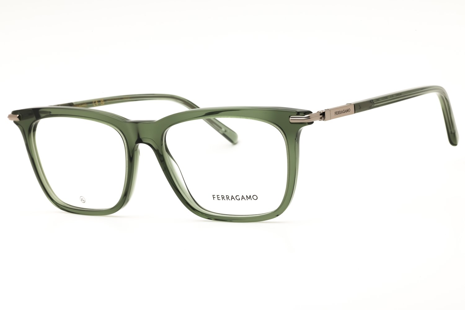 Salvatore Ferragamo SF3007 TRANSPARENT GREEN/clear demo lens 317 56X17X145
