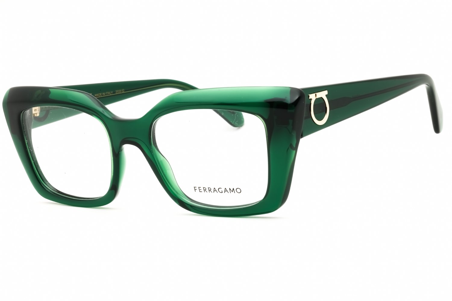 Salvatore Ferragamo SF3008 TRANSPARENT GREEN/clear demo lens 317 50-19-140 MM
