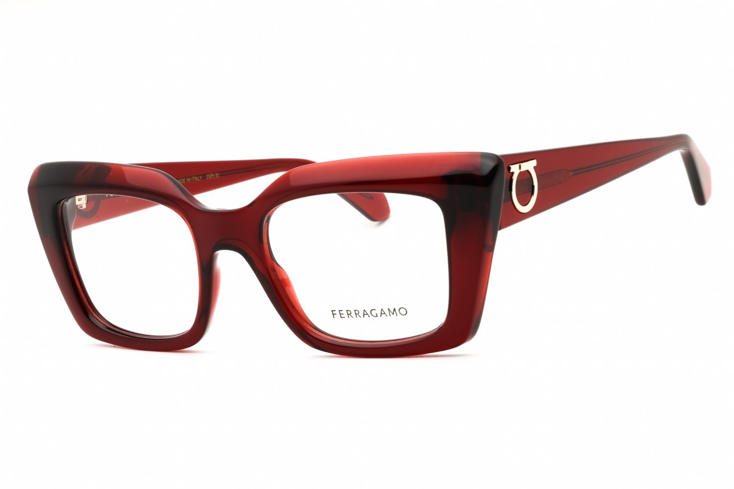 Salvatore Ferragamo SF3008 TRANSPARENT RUST/clear demo lens 224 50-19-140 MM