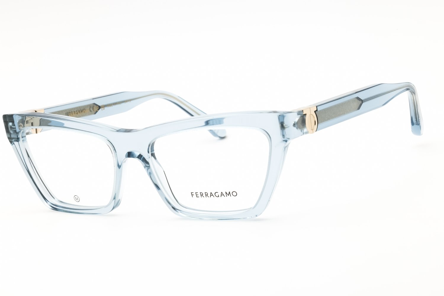 Salvatore Ferragamo SF3021 TRANSPARENT AZURE/clear demo lens 450 54X16X140