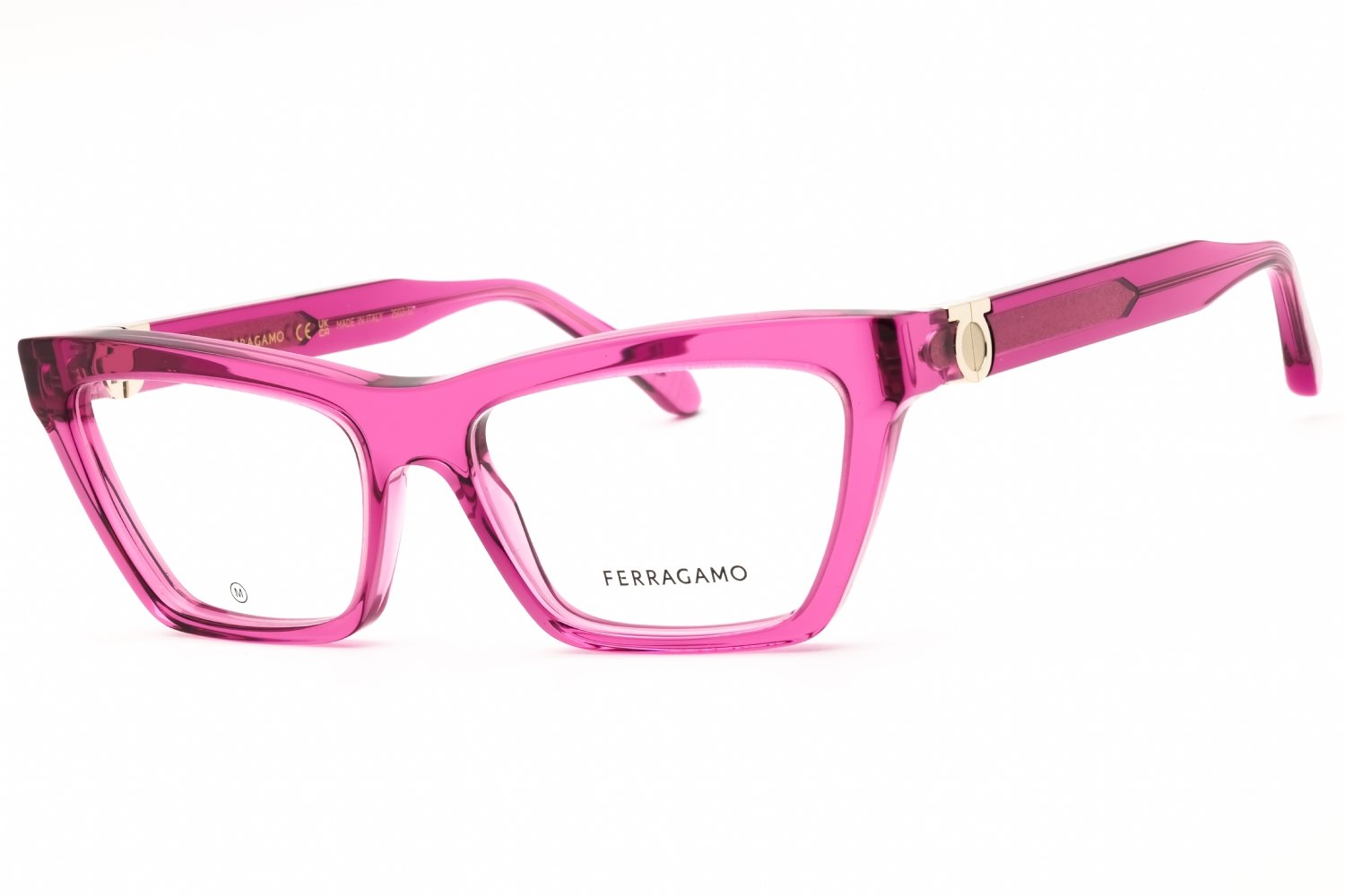 Salvatore Ferragamo SF3021 TRANSPARENT CYCLAMEN/clear demo lens 665 54X16X140