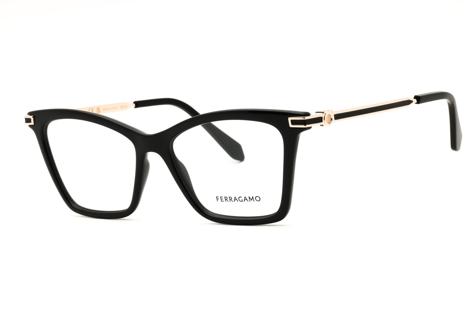 Salvatore Ferragamo SF3024 BLACK/clear demo lens 001 53X16X140