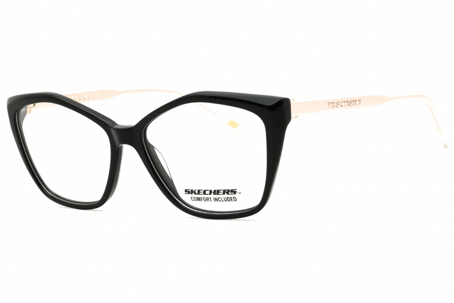 Skechers SE50062 shiny black/clear demo lens 001 54-15-140 MM