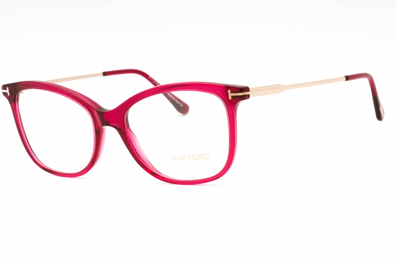 Tom Ford FT5510 Shiny Transparent Violet Front, Shiny Rose Gold Te 081 52X17X140