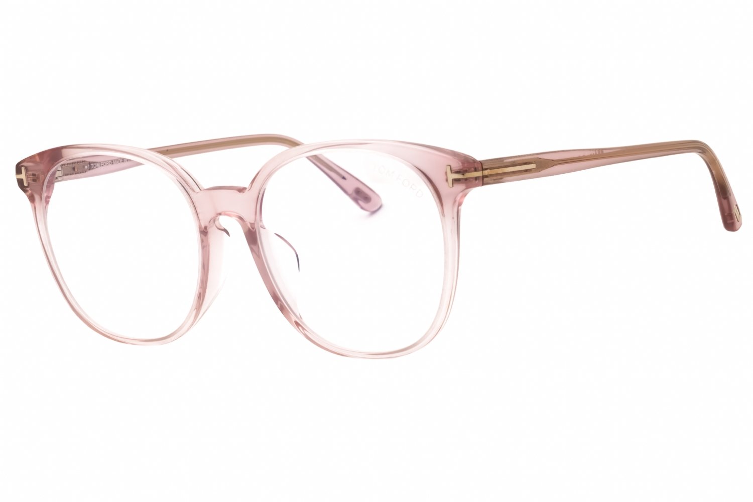 Tom Ford FT5671-F-B shiny pink/clear/blue-light block lens 072 55X18X140