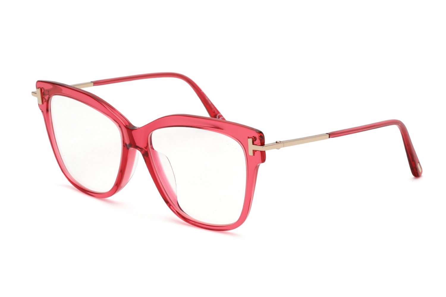 Tom Ford FT5704-F-B Shiny Red / Clear Lens 066 54X15X140