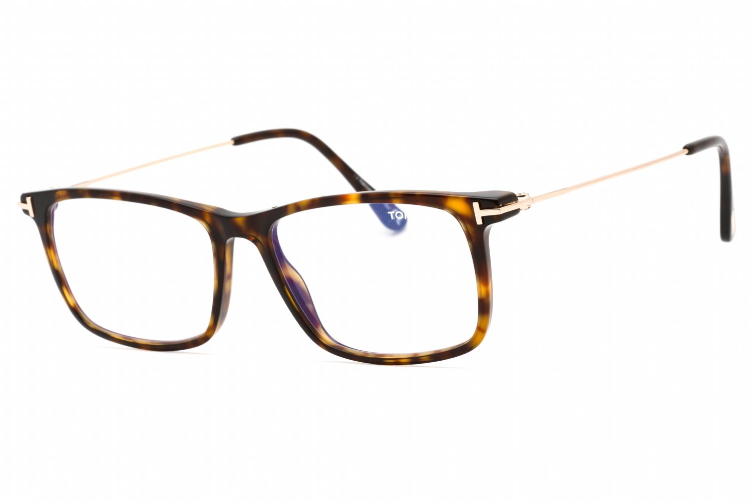 Tom Ford FT5758-B Dark havana/Clear/blue-light block lens 052 54X16X145