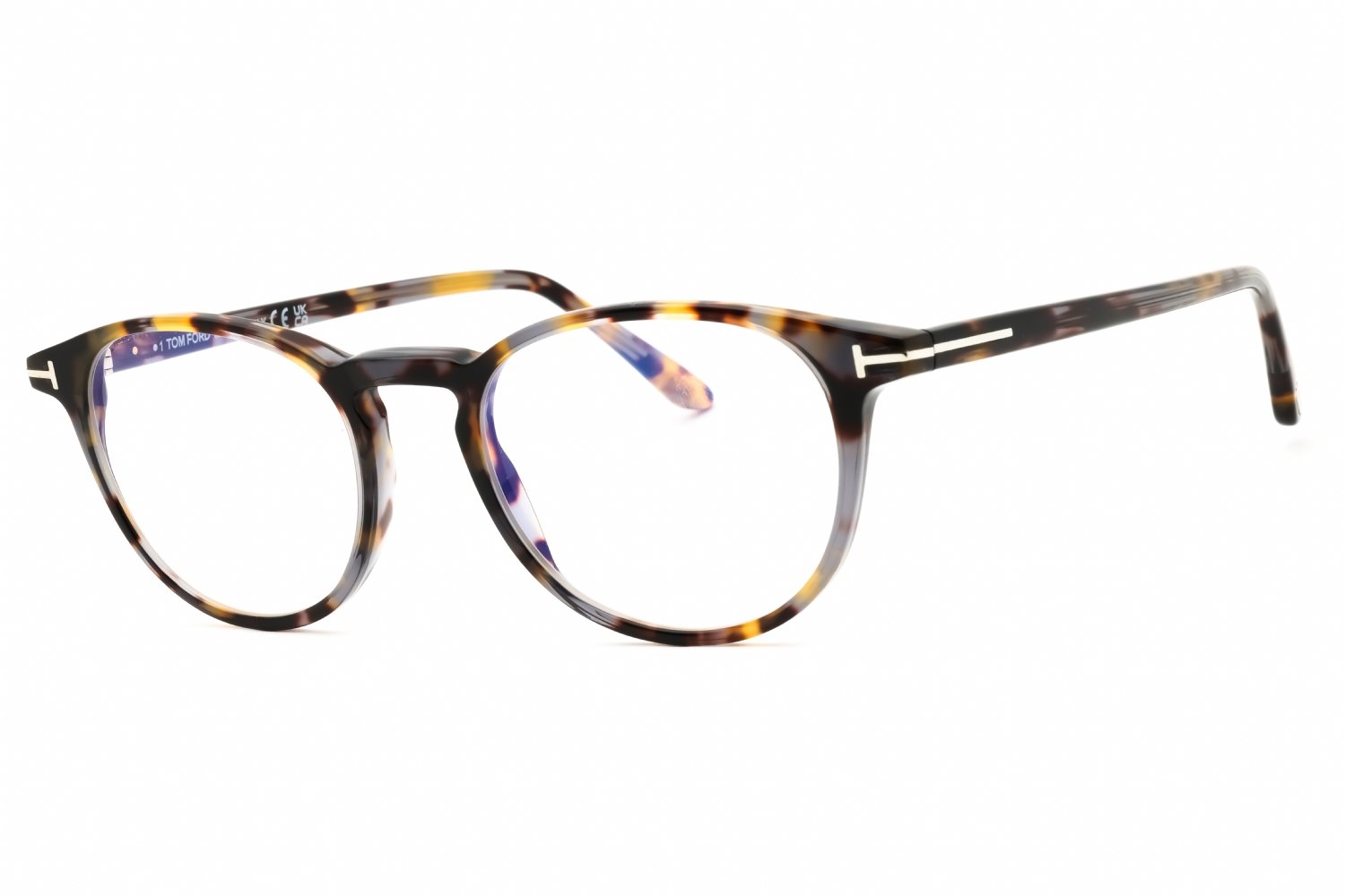 Tom Ford FT5803-B coloured havana/clear/blue-light block lens 055 49X19X145