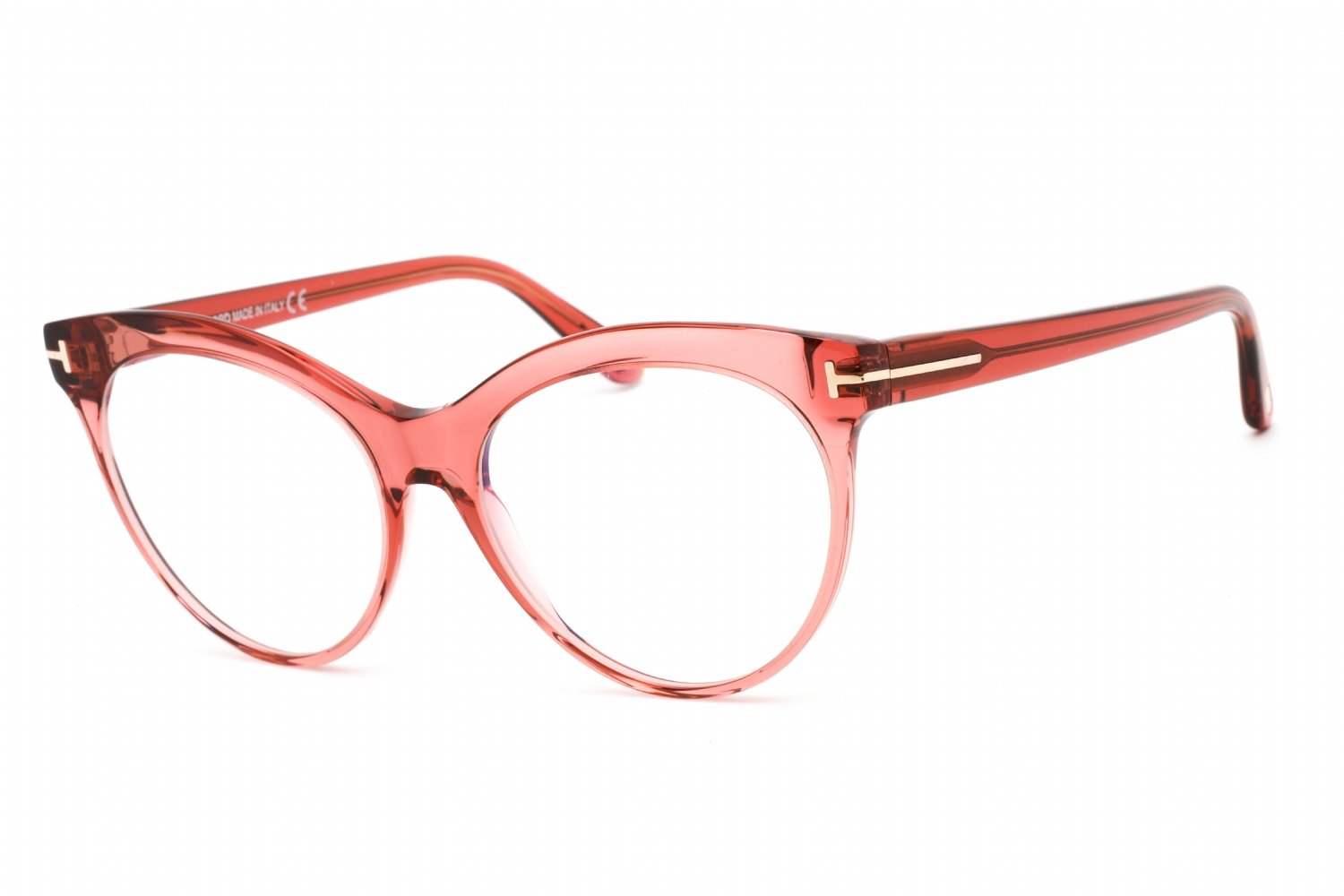 Tom Ford FT5827-B Shiny Transparent Rose / Clear Lens 072 55X16X140