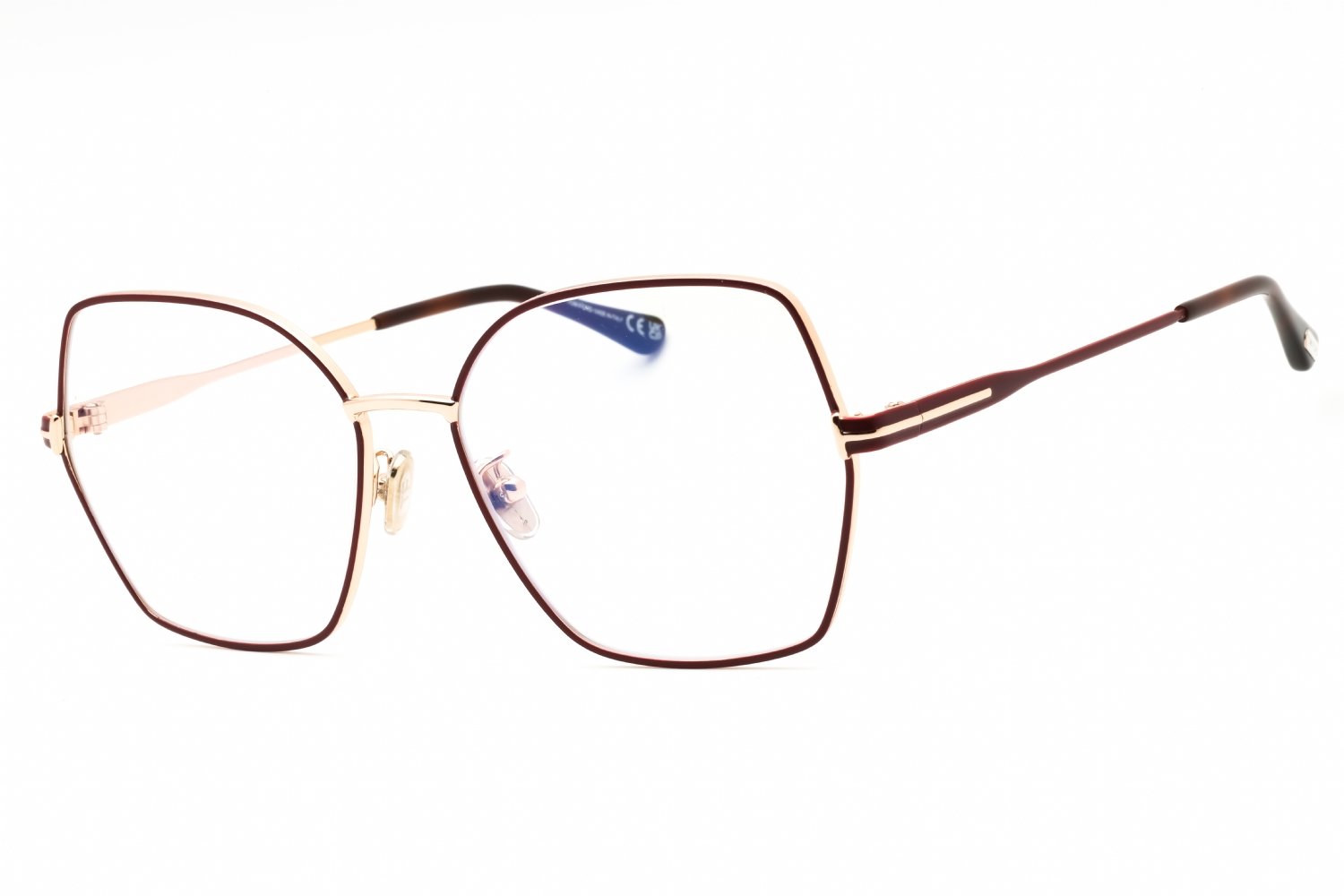 Tom Ford FT5876-B Shiny Rose Gold / Clear 028 56X16X140