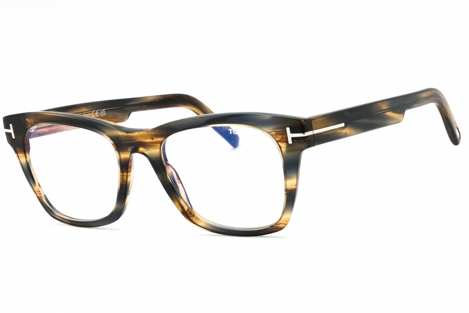 Tom Ford FT5886-B Shiny Light Brown / Clear 045 52X20X145