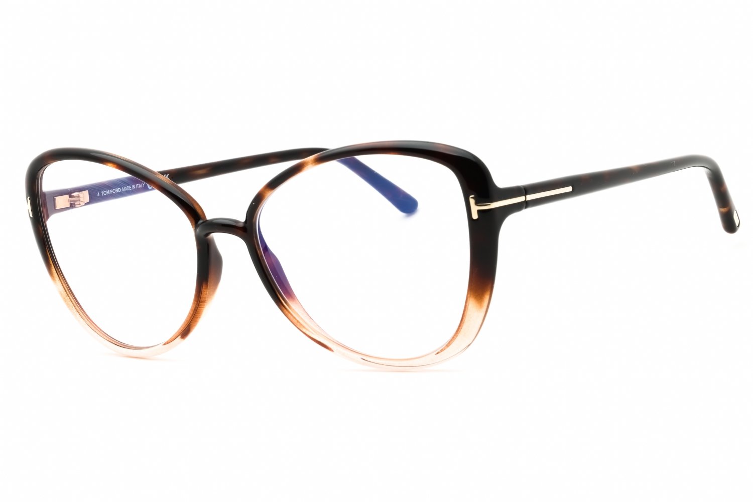 Tom Ford FT5907-B havana/other/clear/blue-light block lens 056 55X15X140