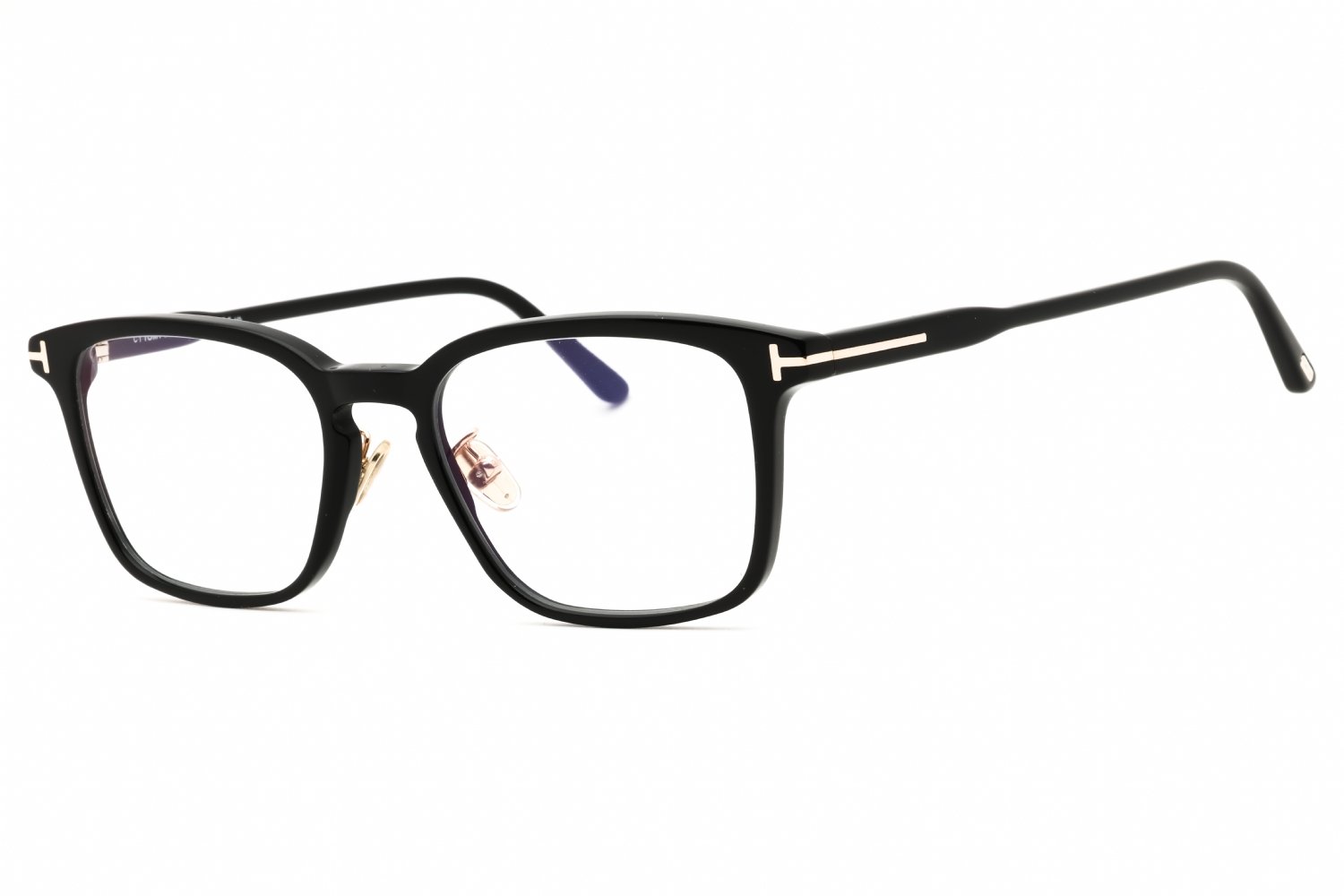 Tom Ford FT5928-D-B shiny black/clear/blue-light block lens 001 53X19X145