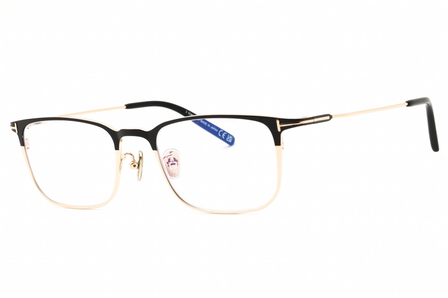 Tom Ford FT5929-D-B shiny black/clear/blue-light block lens 001 51X19X140