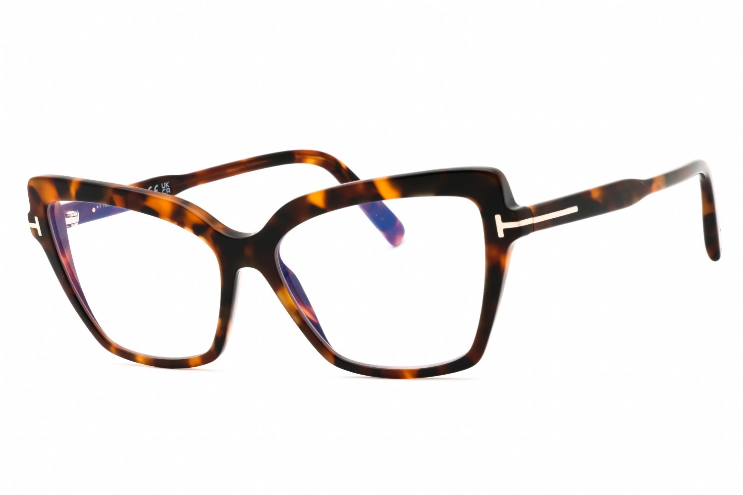 Tom Ford FT5948-B dark havana/clear/blue-light block lens 052 55X15X140