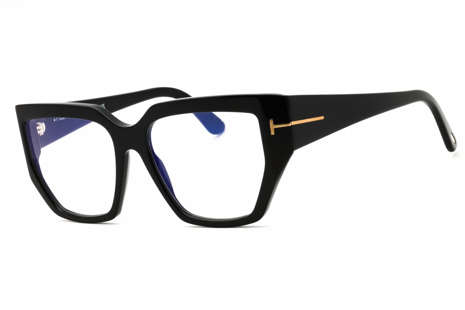 Tom Ford FT5951-B shiny black/clear/blue-light block lens 001 54X16X140