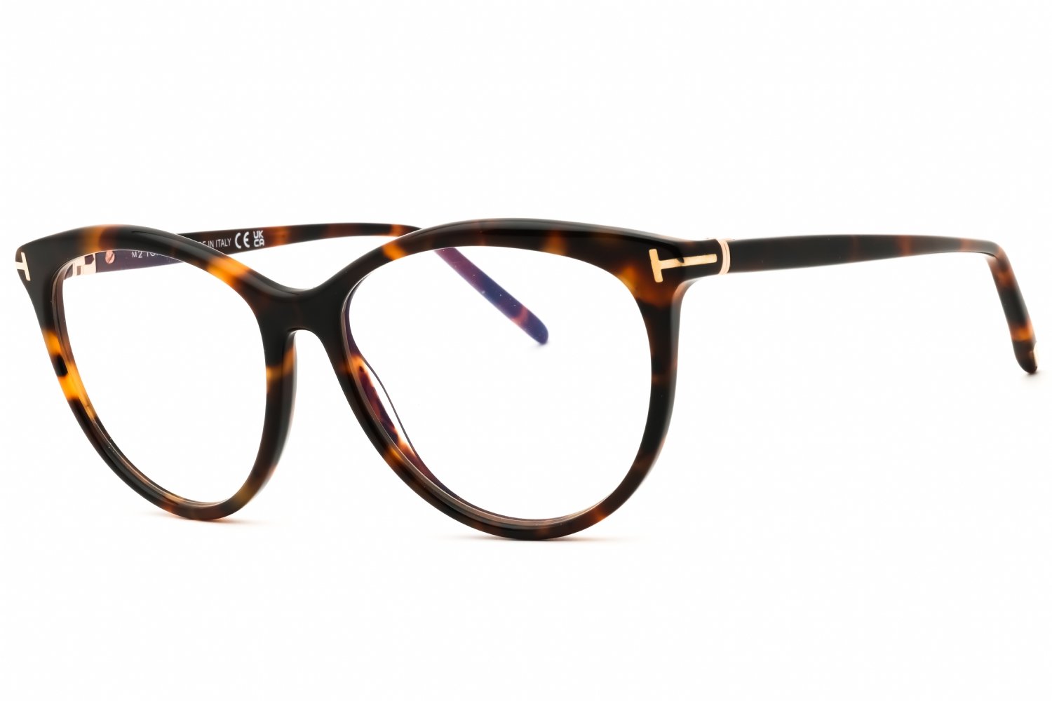 Tom Ford FT5990-B dark havana/clear/blue-light block lens 052 55X15X135