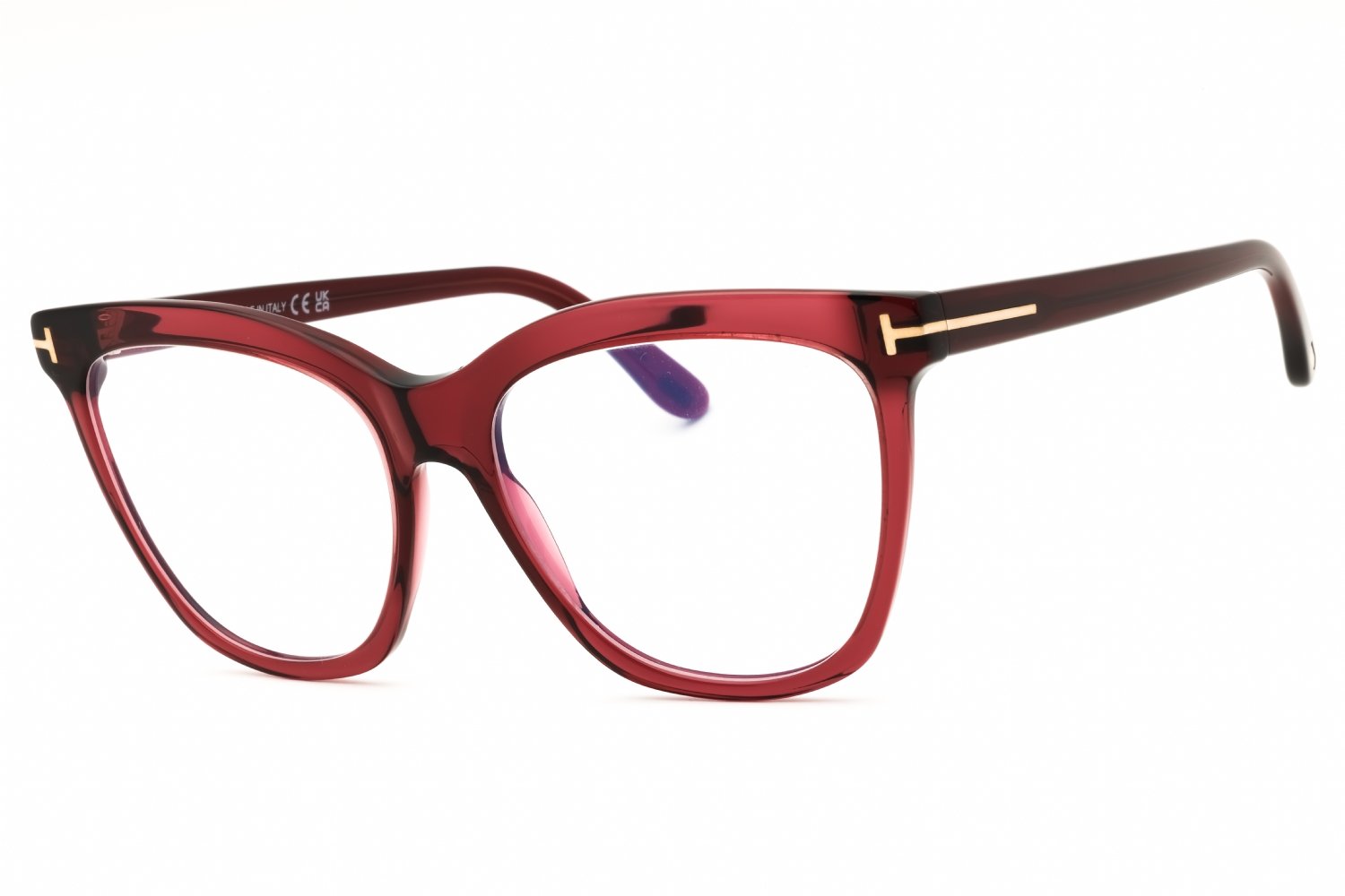 Tom Ford FT6042-B shiny bordeaux/clear/blue-light block lens 069 54X16X140