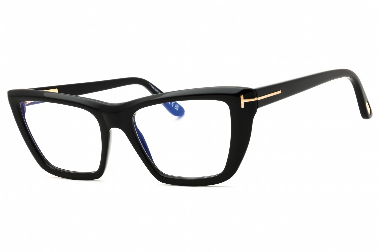 Tom Ford FT6047-B Shiny black/clear/blue-light block lens 001 54X18X140