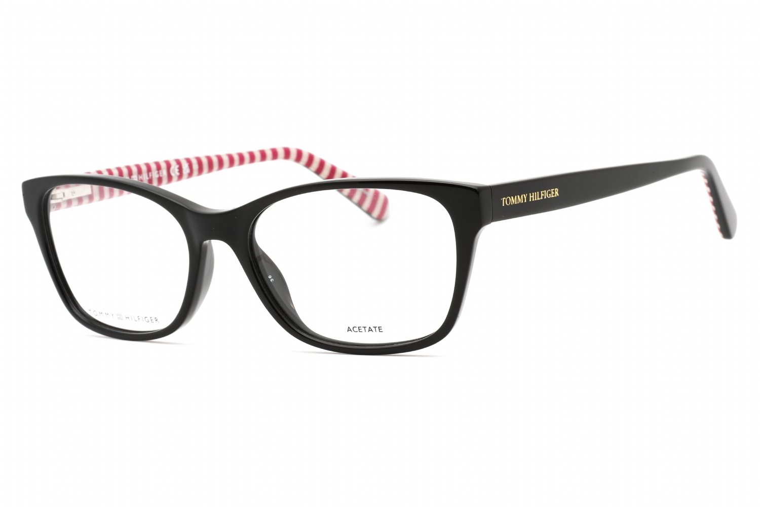 Tommy Hilfiger TH 2008 CHERRY PTT BLACK / clear demo lens 0GWM 00 52X16X140