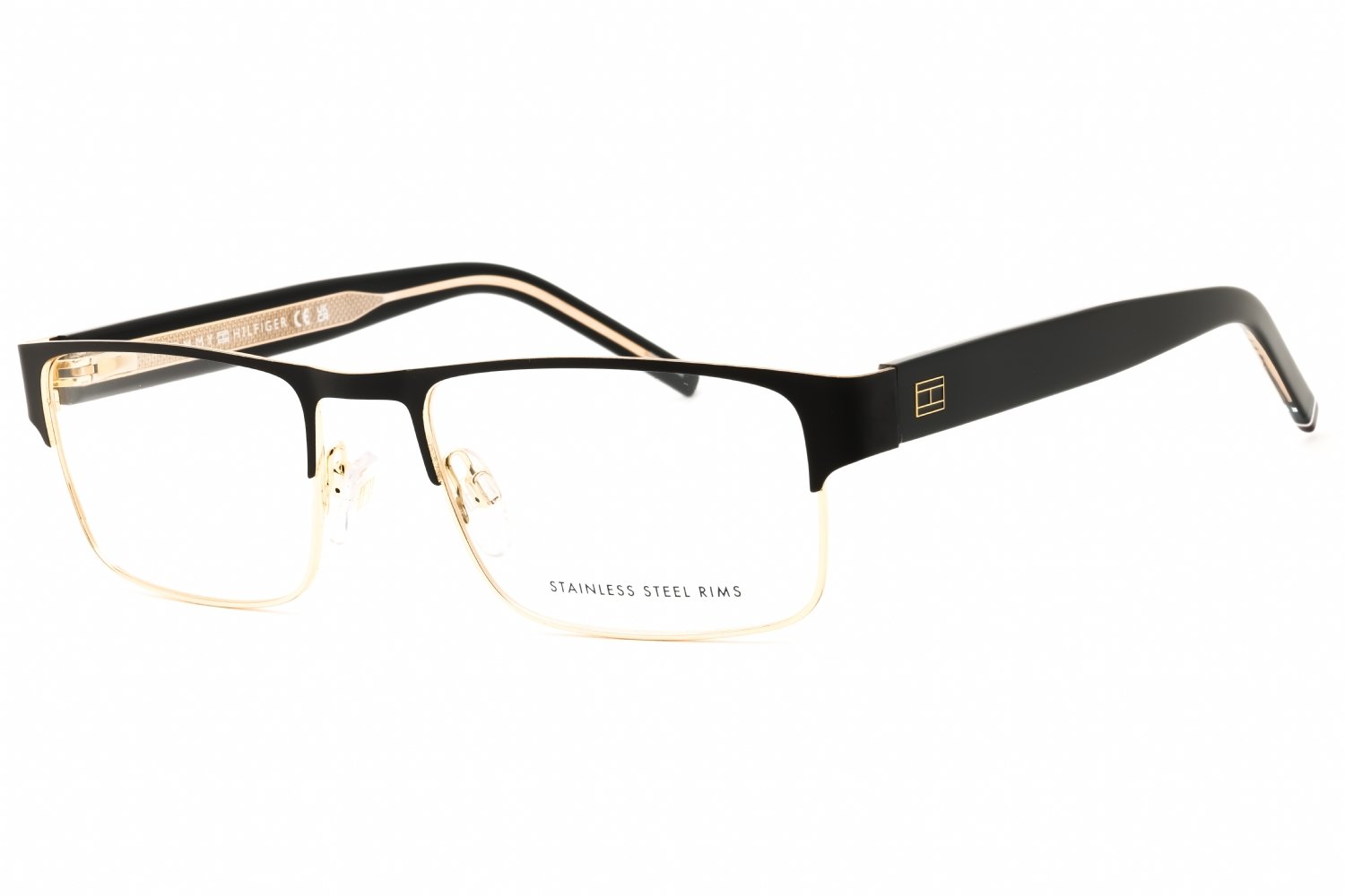 Tommy Hilfiger TH 2074 MT BK GD/Clear demo lens 0I46 00 55X19X145